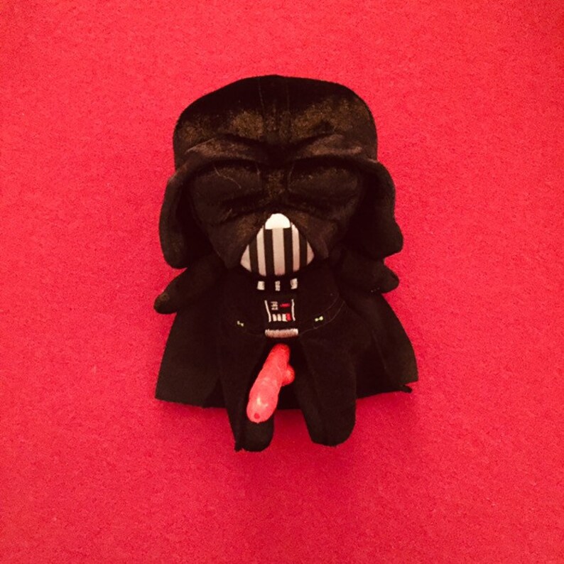 7 Star Wars Darth Vader plush with red lightsaber penis image 0