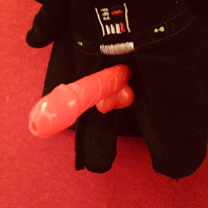 7 Star Wars Darth Vader plush with red lightsaber penis image 2