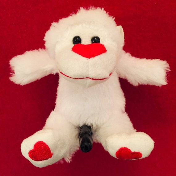 valentine monkey stuffed animal