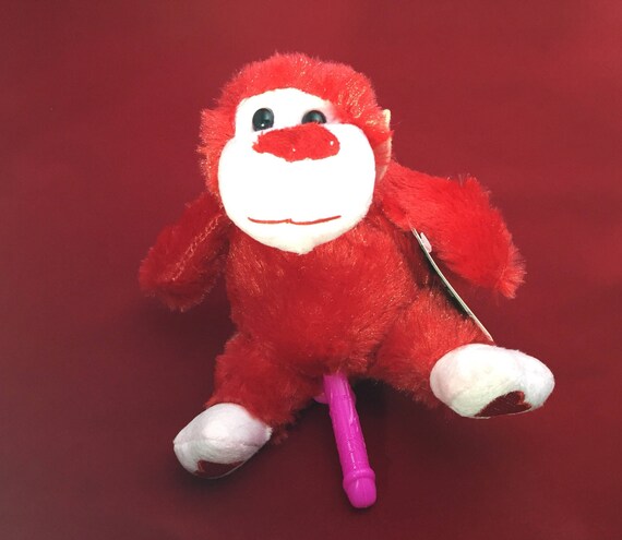 red monkey stuffed animal
