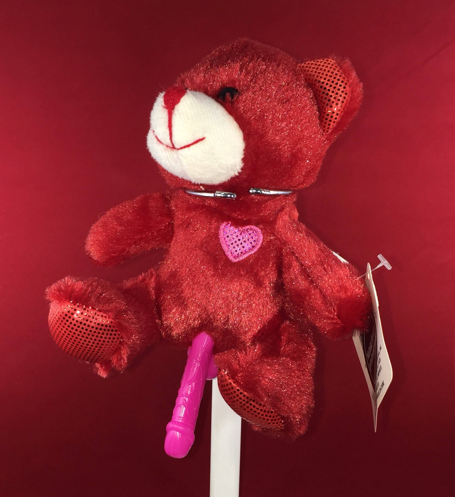 5 Valentines Day Red Teddy Bear Plush w/penis add on | Etsy