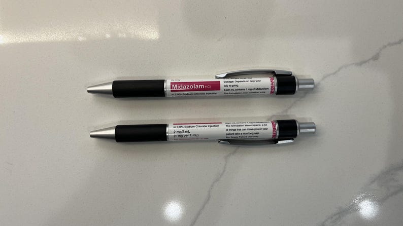 Propofol Pen (Inspired) | Funny Nurse Gift | Label Inspired | Ketamine Pen | Lorazepam Pen |RRT| Respiratory Therapist | Vet Tech Pen Midazolam Pen