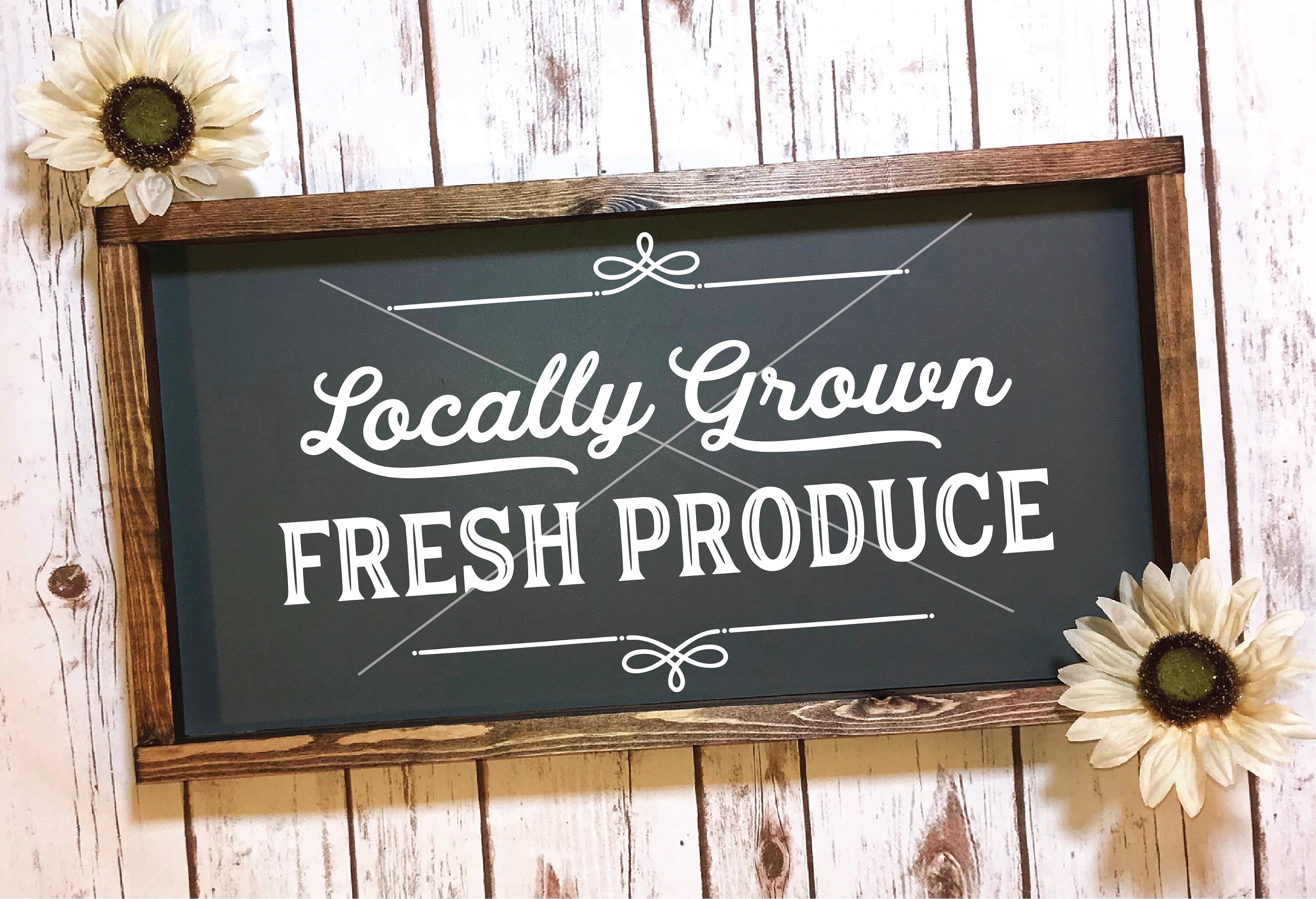 Locally Grown Fresh Produce SVG Farmhouse SVG Vintage Sign | Etsy