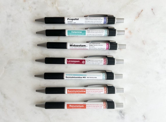 Propofol Pen (Inspired) | Funny Nurse Gift | Label Inspired | Ketamine Pen | Lorazepam Pen |RRT| Respiratory Therapist | Vet Tech Pen