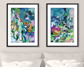 ART PRINT Set Of 2 Canvas Art, Abstract Print Set, Large Wall Art, Abstract Print, Large Abstract Art, Print Wall Art, Abstract Canvas Art