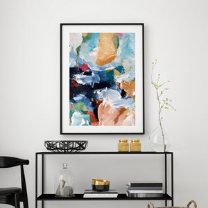 Abstract Painting Print Wall Art, Large Wall Art, Abstract Print, Giclee Print With Frame Abstract Art poster Print Landscape Abstract Print