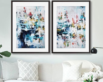 ART PRINT Set Of 2 Framed Art Set - Abstract Print Set, Large Wall Art, Abstract Print, Large Abstract Art, Print Wall Art, Abstract Art