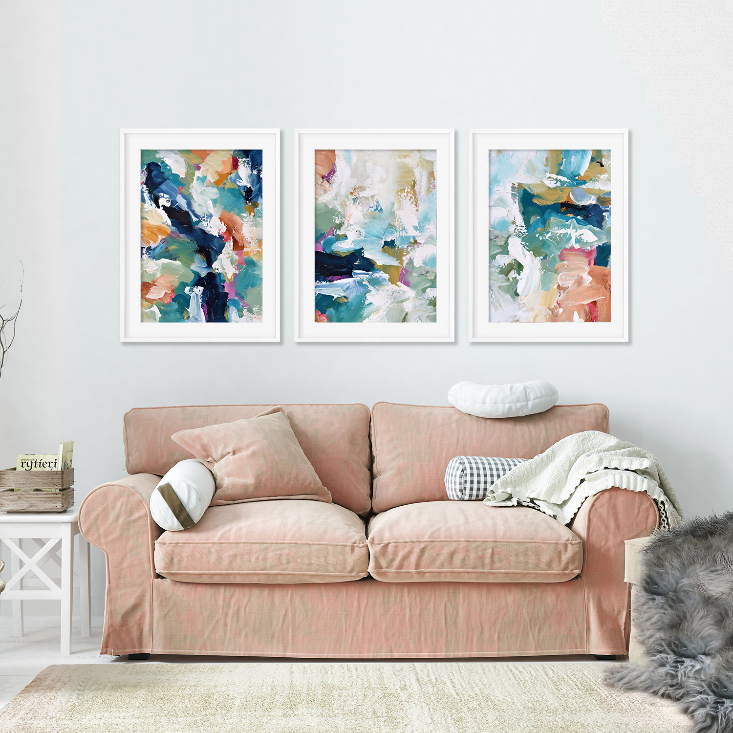 SET OF 3 Framed Art Abstract Print Wall Art Large Wall Art Etsy UK