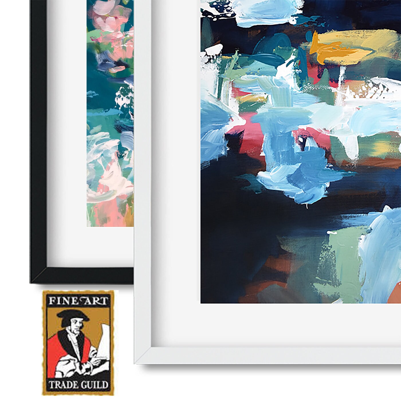 Set of 2 Abstract Art Prints Abstract Print Sets Large Wall Etsy UK