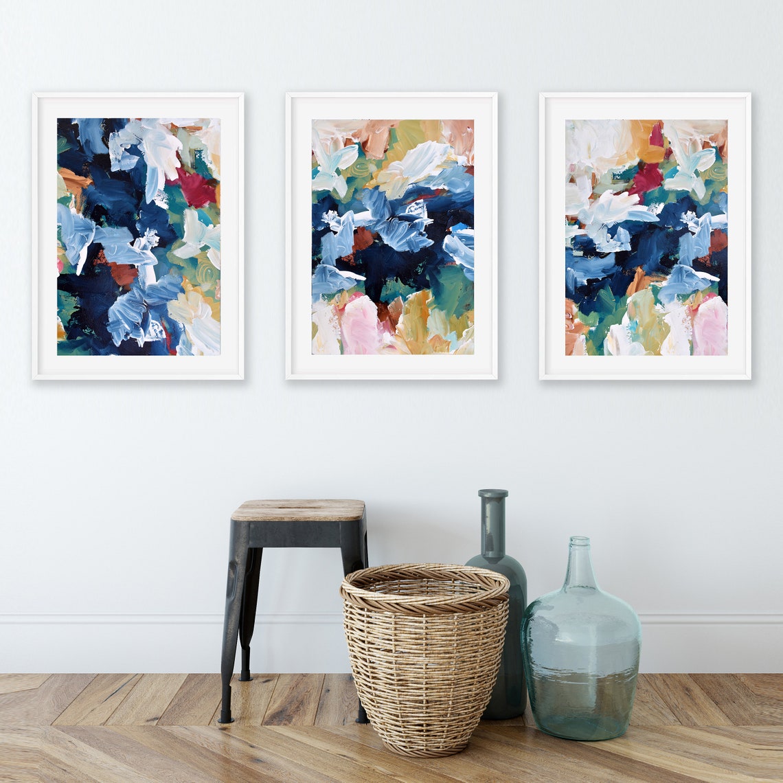SET OF 3 Framed Art Abstract Print Wall Art Large Wall Art Etsy UK