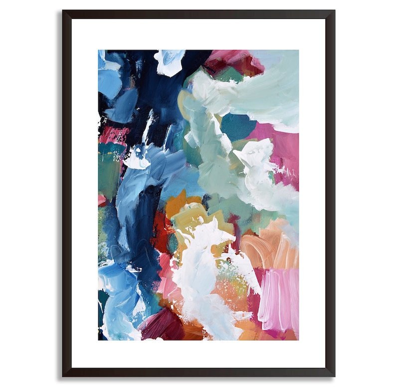 Set of 2 Abstract Art Prints Abstract Print Sets Large Wall Etsy