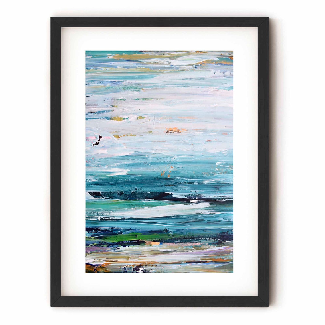 Large Abstract Art Prints Teal Abstract Art Framed Art Etsy UK
