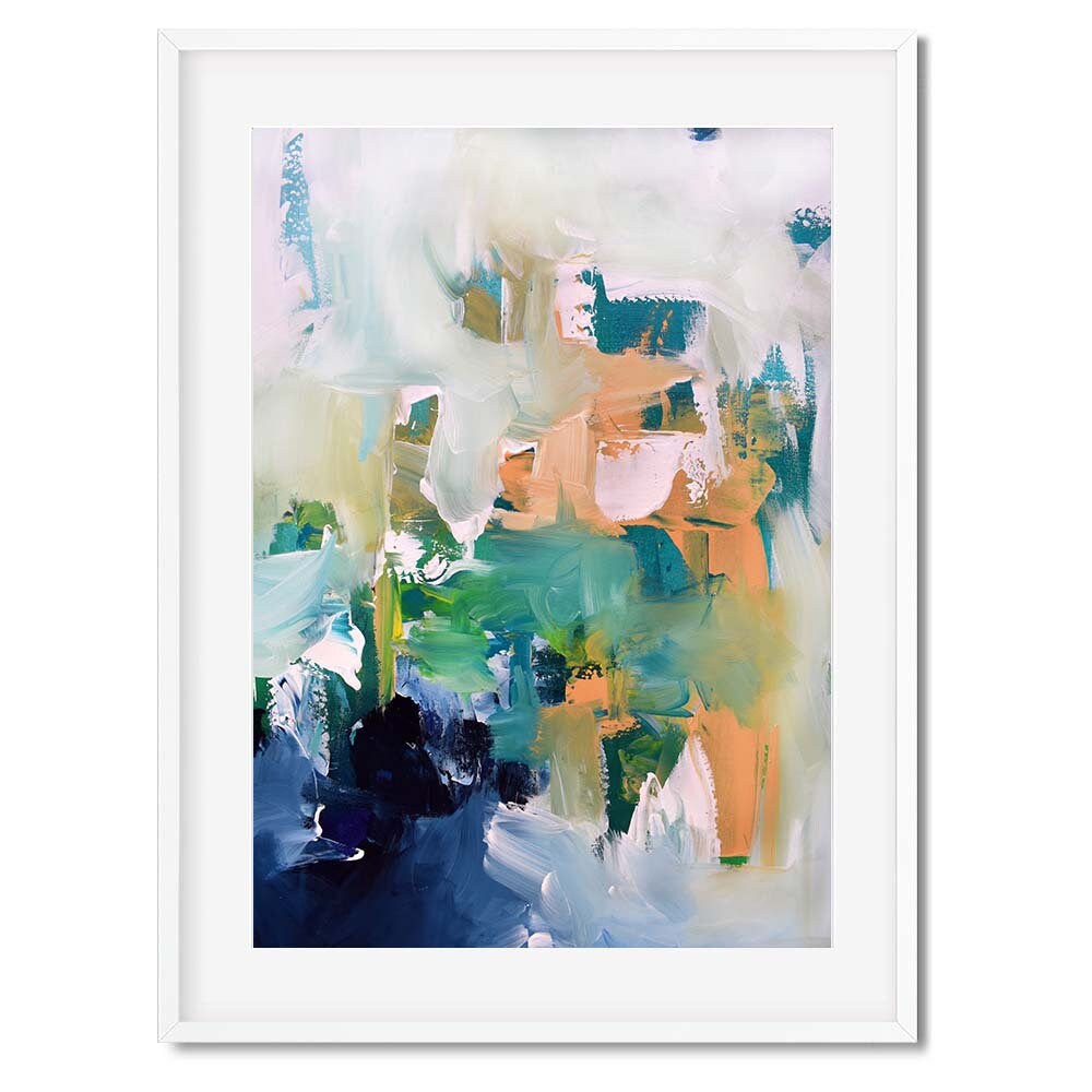 NEW SET OF 4 Framed Prints Bright Abstract Wall Art Large Etsy UK