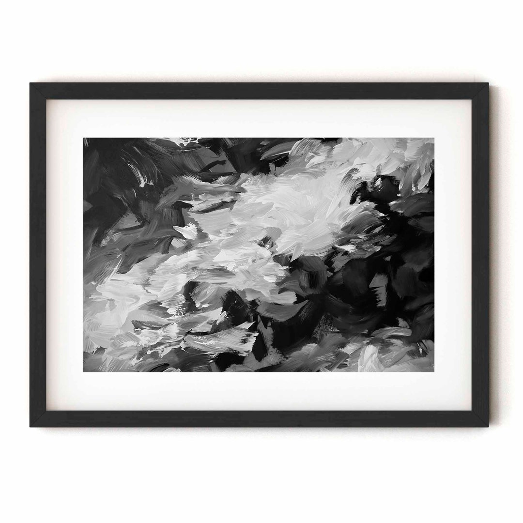ABSTRACT ART Print Black And White Poster Wall Art Prints Modern wall
