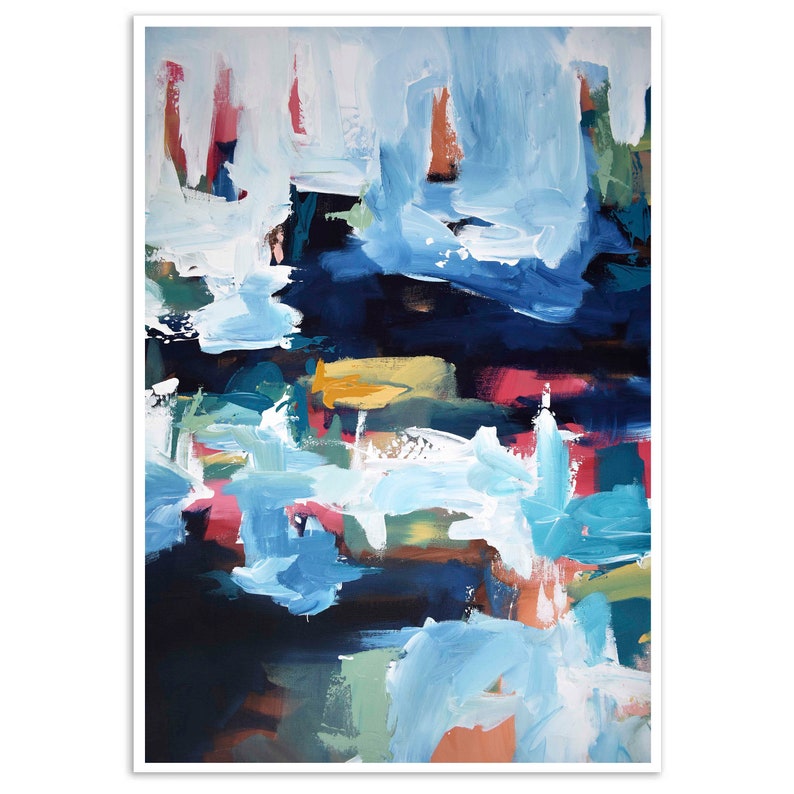 ART PRINT Set of 2 Framed Art Set Abstract Print Set Large Etsy