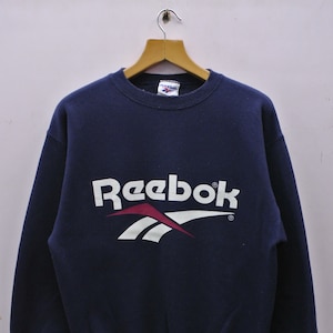 Vintage Reebok Big logo SpellOut Hip Hop Style Streetwear Rare 90s Swaetshirt