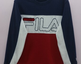Vintage Fila Sweatshirt Embroidered Big 