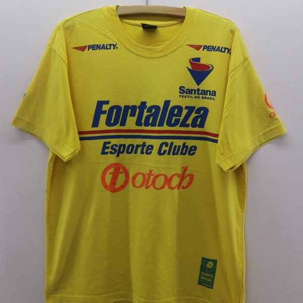 Vintage Fortaleza Shirt Big Spell Out Esporte Clube Santana Leao Penalty Textile Do Brazil Sportswear Streetwear Top Tee T-Shirt Size M