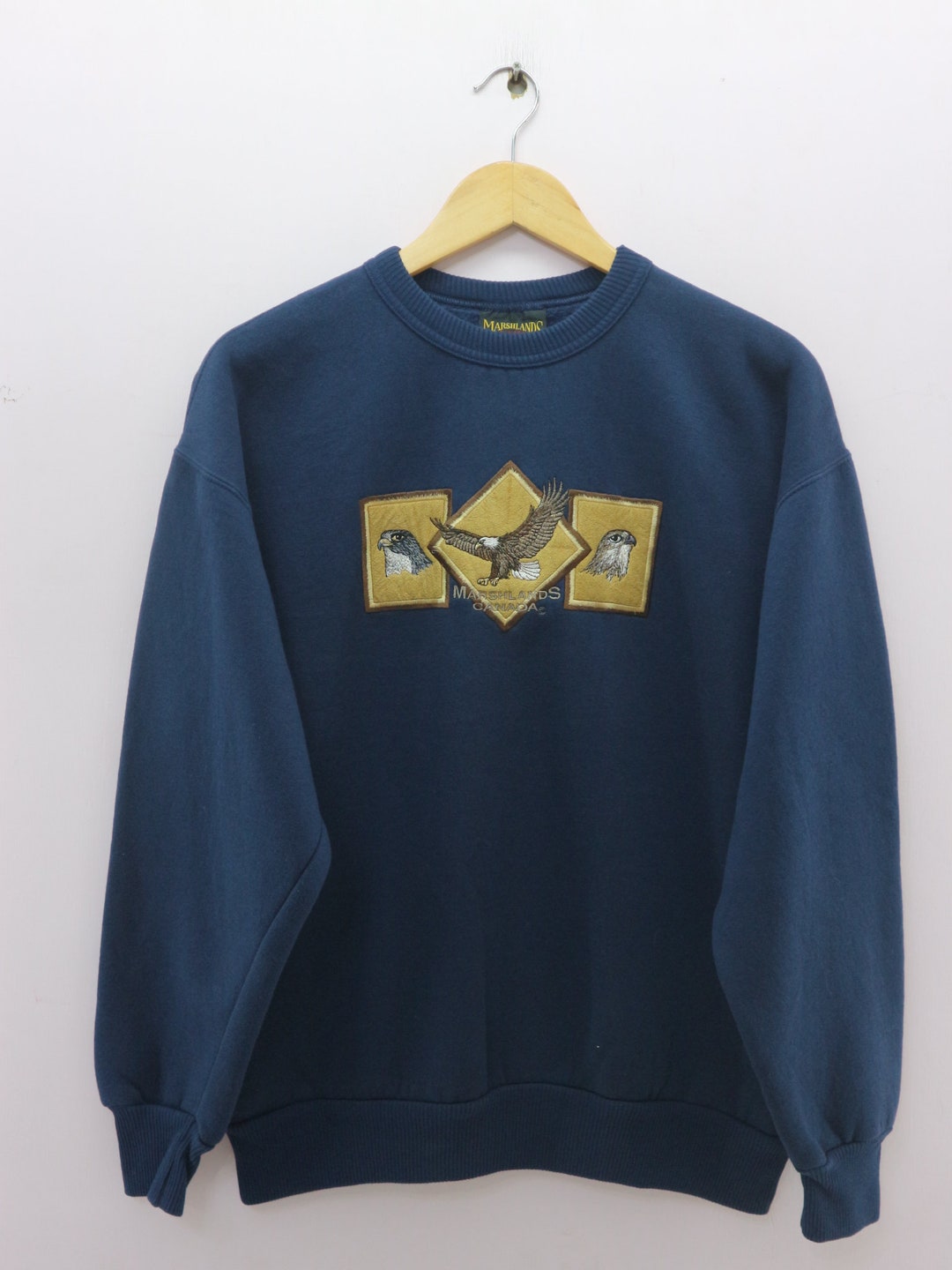 Vintage Marshlands Canada Sweatshirt Embroidery Logo Round - Etsy