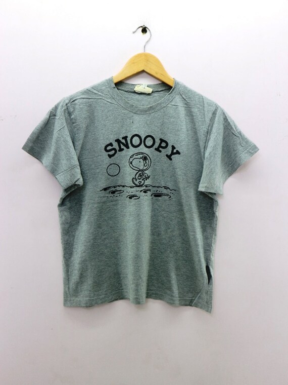 Vintage Peanuts Snoopy Shirt Big Logo Astronaut Cartoon Funky Etsy New Zealand