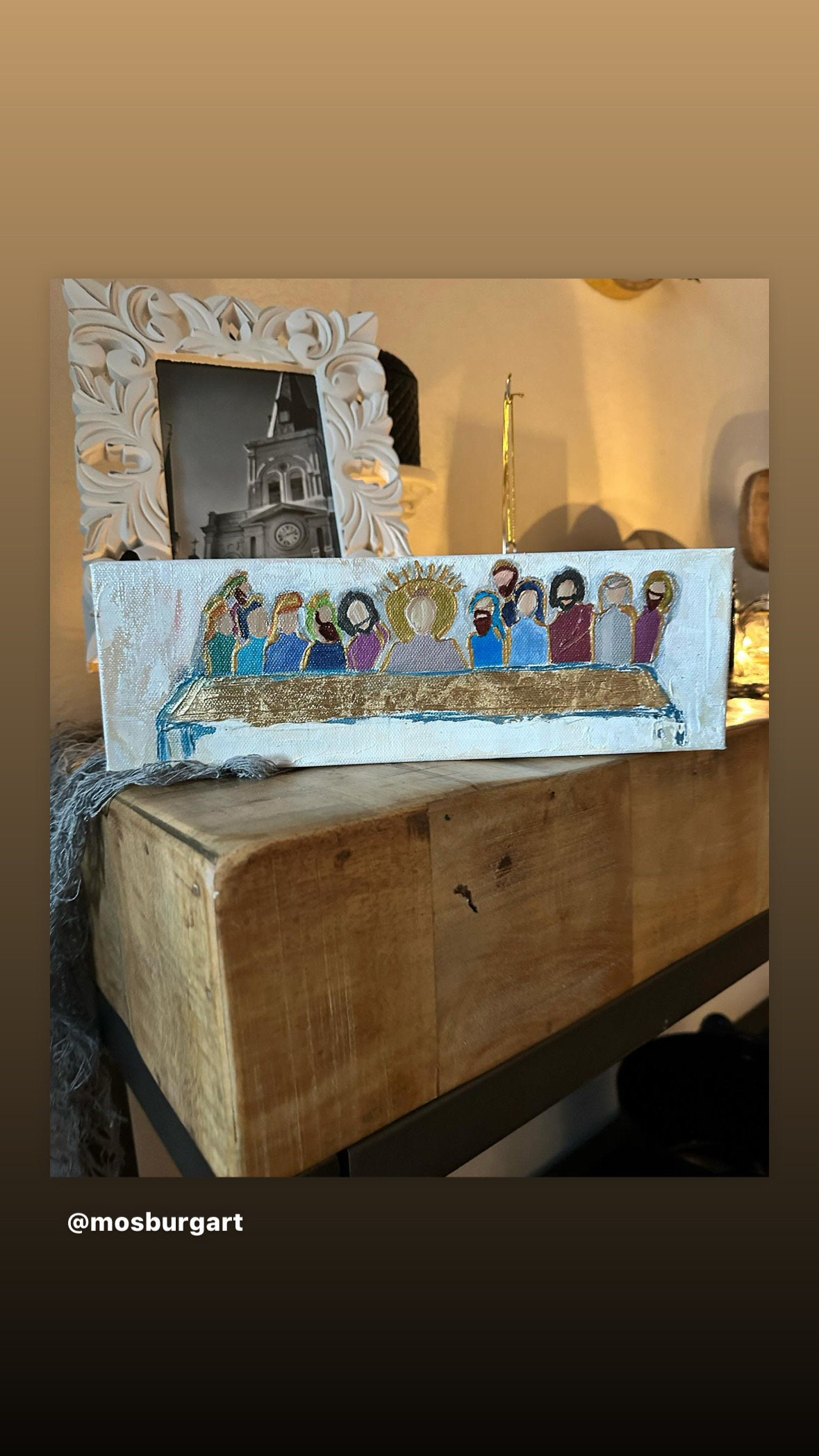 Jesus Last Supper Painting, Christian Religious Wall Art, Catholic