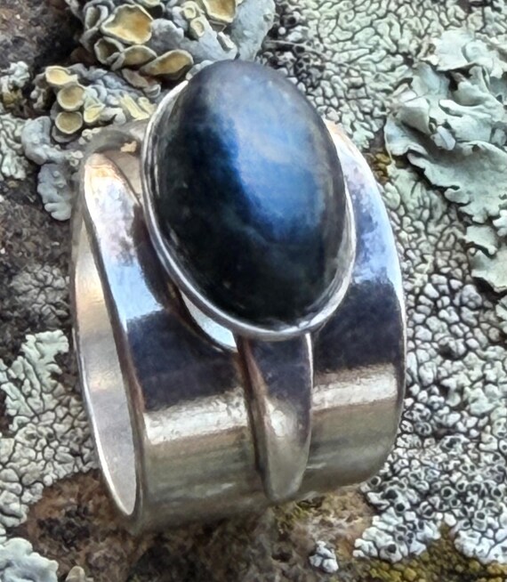 David Andersen Ring Modernist Norway Sterling + Labradorite View 4
