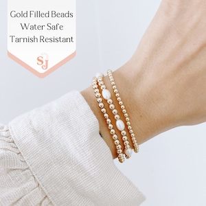 Rose Gold Filled Bead Bracelet 4mm