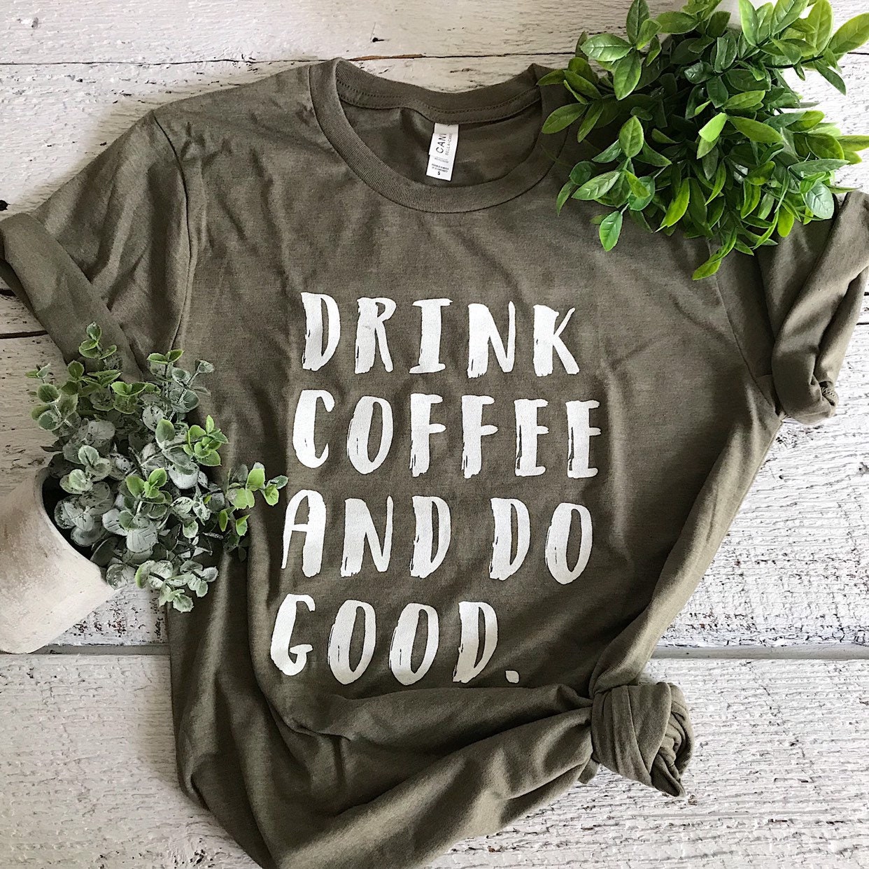 Coffee graphic tee Drink Coffee Do Good tshirt coffee lover Etsy