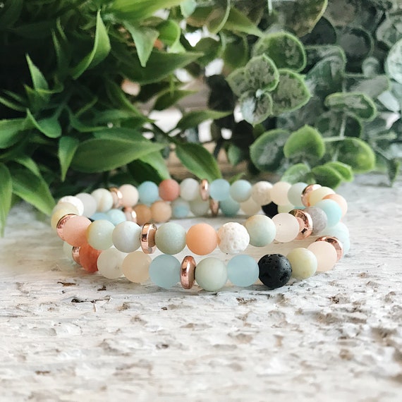 Ocean Dreams Stack | Shell Gemstone Bracelets | Blooming Lotus Jewelry