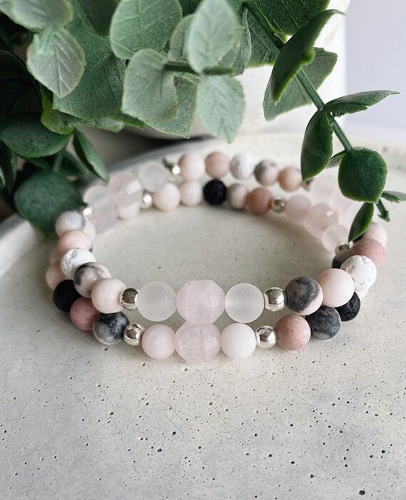 Pulsera de cuentas cuentas de piedras preciosas de cuarzo - Etsy