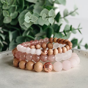 Rose quartz diffuser on sale bracelet