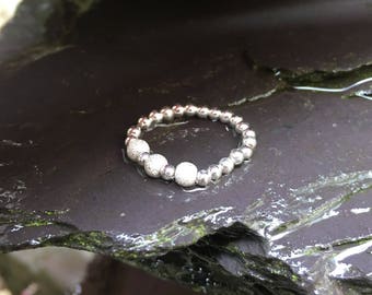 Sterling Silver stretch bead toe ring with Sterling 925 stardust sparkle bead comfy UK