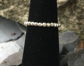 Sterling 925 silver stretch bead toe ring comfy!