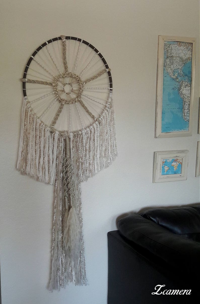 Large Round Macrame Wall Hanging. With FREE SHIPPING to US Etsy