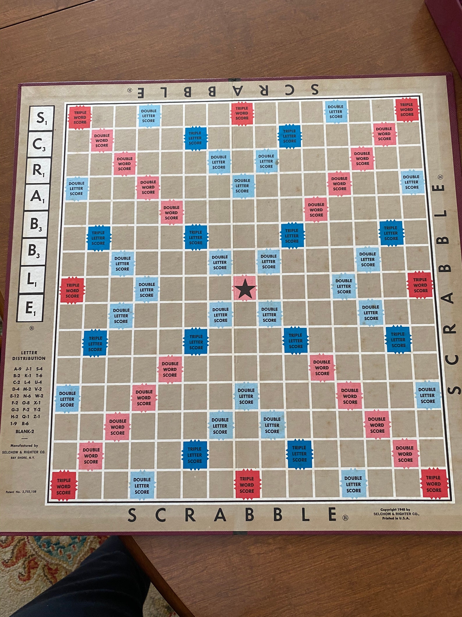 Vintage 1953 Scrabble Classic Crossword Game by Selchow & Etsy