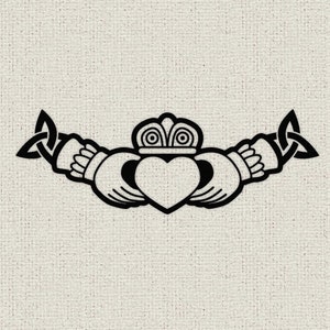SVG Files Irish Claddagh SVG Love Friendship Engagement Wedding SVG for Cricut Silhouette Glowforge Laser Cut Tattoo Design Digital Download