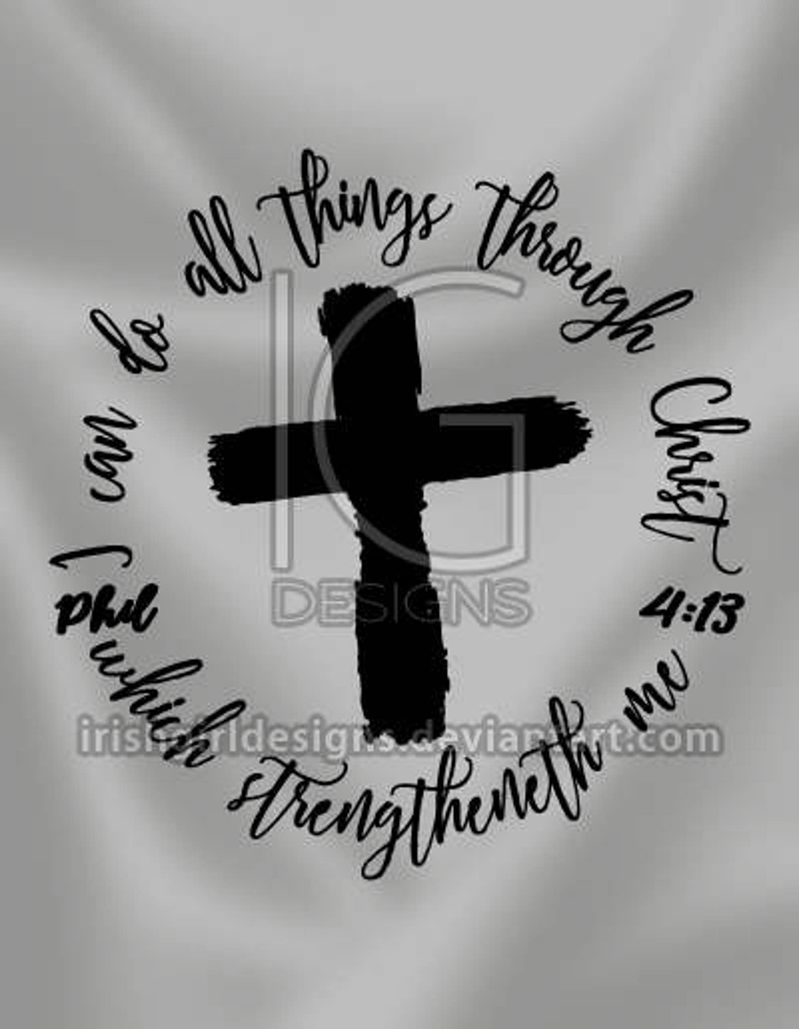 Phil 4:13 Cross Printable Vector Svg Art | Etsy