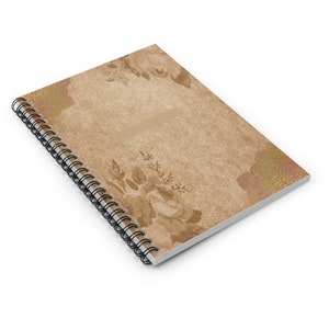 Spiral Notebook - Carta antica con carta a tema Rosa e Mandala Copertina Giornale foderato Carta, Quaderno Pagine vuote righe,