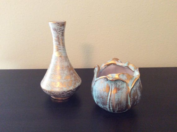 Stangl Antique Rose Vases Discounted Etsy