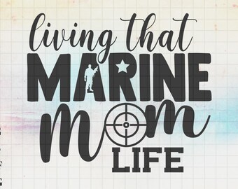 Download Proud Marine Mom Svg Etsy