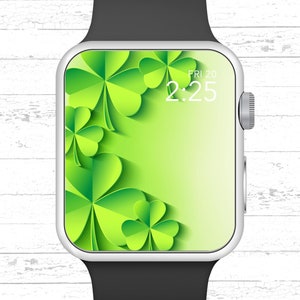 Apple Watch Wallpaper, Saint Patrick's Day 3D Clovers Apple Watch Face Design