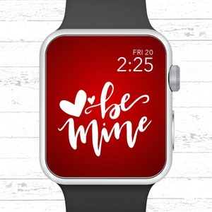 Apple Watch Wallpaper Hand Written Love With Heart Valentines Etsy