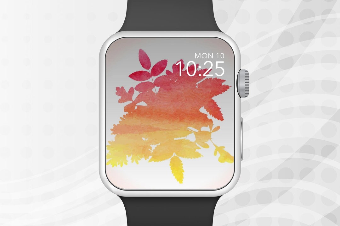 Apple Watch Wallpaper Red and Yellow Painted Flower Art Apple - Etsy