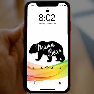 Mama Bear Flowing Rainbow Art, iPhone wallpaper, Cell phone background, iPhone lock screen, Cell phone wallpaper, Phone background