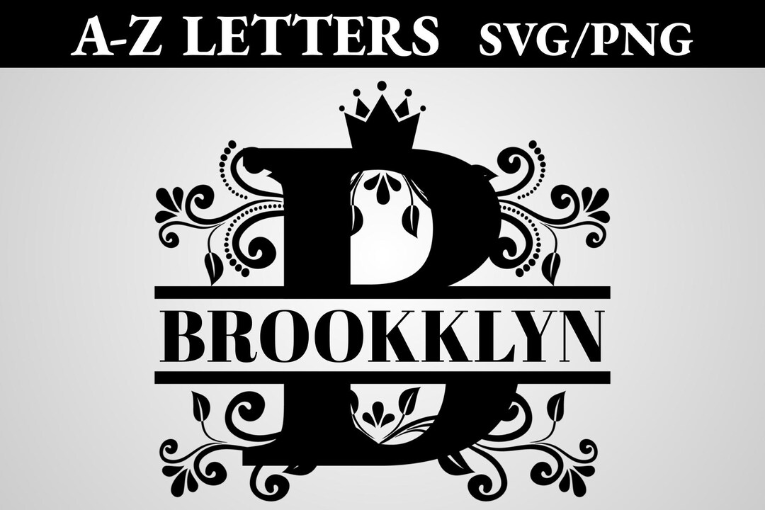 Split Monogram SVG/PNG, Creative Split Monogram Frame Alphabet, Fun ...