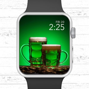 Apple Watch Wallpaper, Saint Patrick&#39;s Day Glasses Of Beer Apple Watch Face Design
