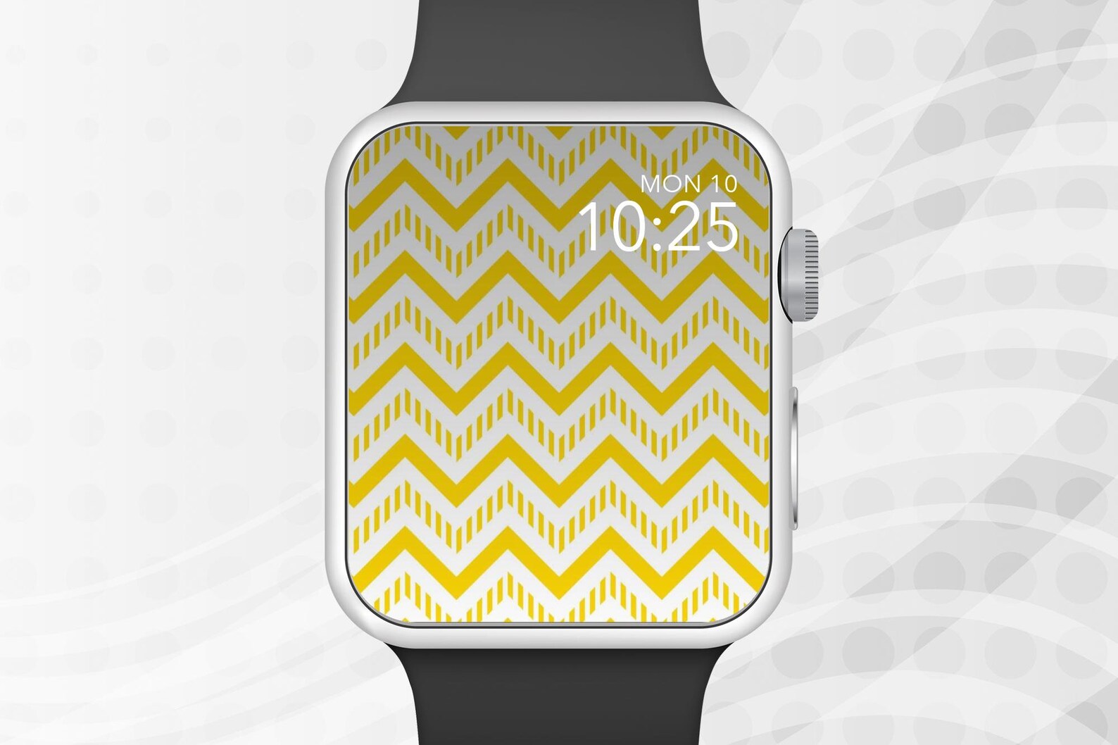 Apple Watch Wallpaper Yellow Zig Zag Line Art Apple Watch Etsy