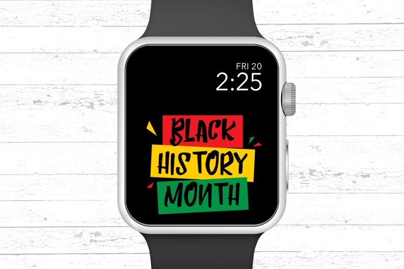 Apple Watch Wallpaper Black History Month Red Yellow Green Etsy