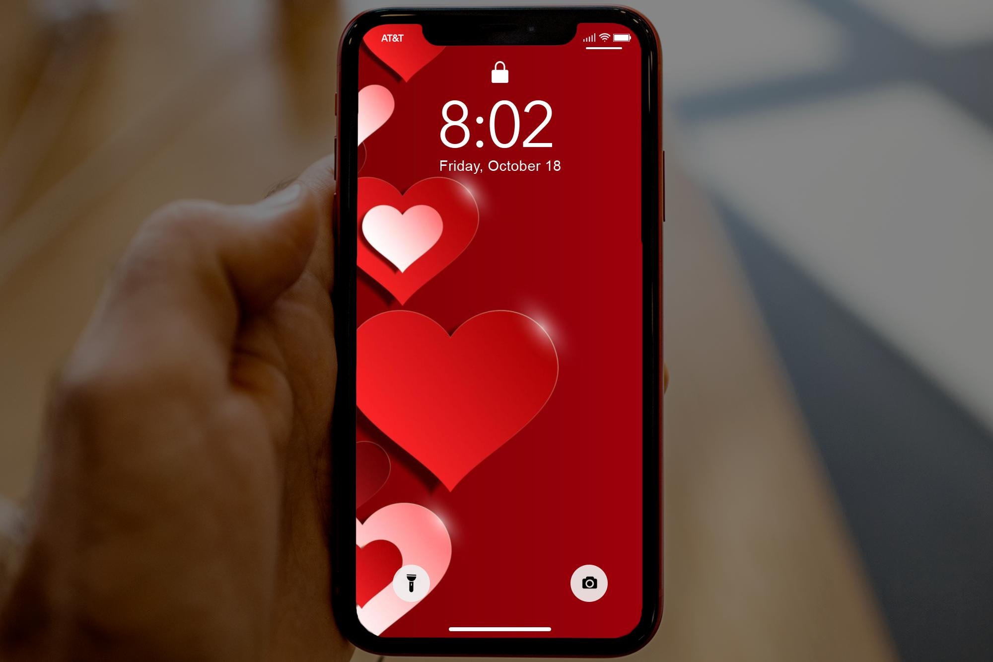 Valentines 3d Red And White Hearts Valentines Iphone Etsy