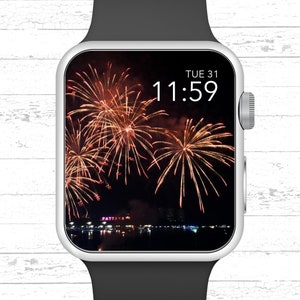 Apple Watch Wallpaper, Happy New Year Fireworks Apple Watch Face Design